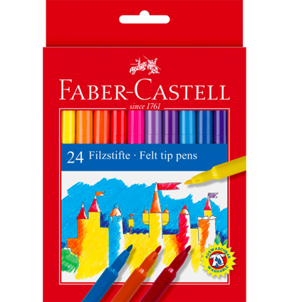 Фломастеры Faber-Castell смываемые с ткани 24 цвета с круглым наконечником купить в магазине маркеров ArtCraft.Space с доставкой по РФ и СНГ Фломастеры Faber-Castell смываемые с ткани 24 цвета с круглым наконечником купить в магазине маркеров ArtCraft.Space с доставкой по РФ и СНГ