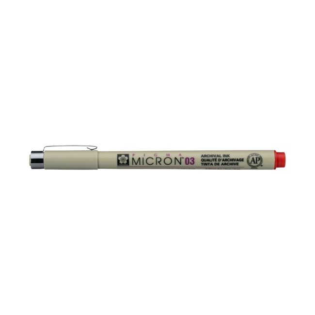Ручка капиллярная Pigma Micron 0.35мм Красный