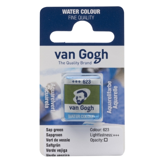 Краска акварельная Van Gogh кювета №623 Зеленый травяной