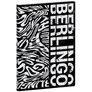 Папка на 2 кольцах Berlingo "Monochrome", 24мм, 600мкм, с рисунком, D-кольца, с внутр. карманом