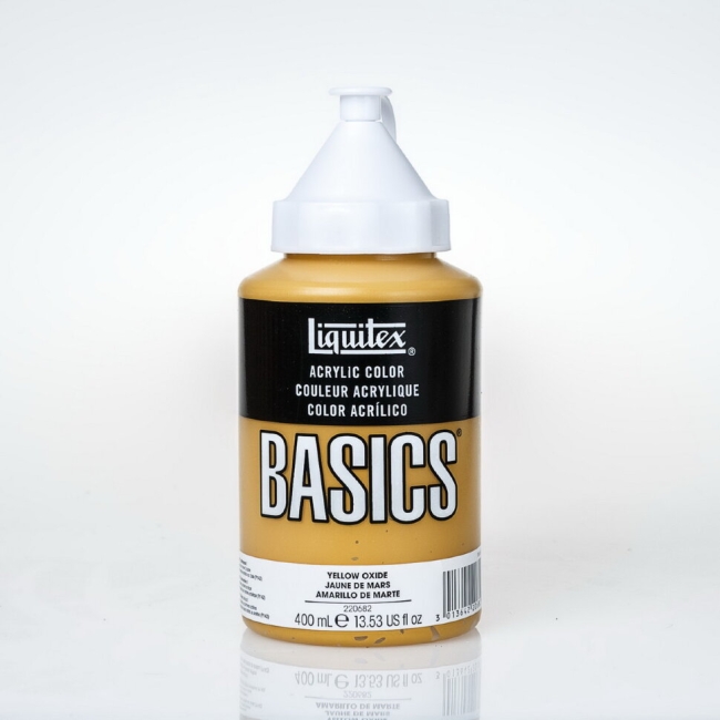 Краска акриловая LIQUITEX Basics №416 оксид желтый 400 мл купить в художественном магазине ArtCraft.Space с доставкой по всему миру