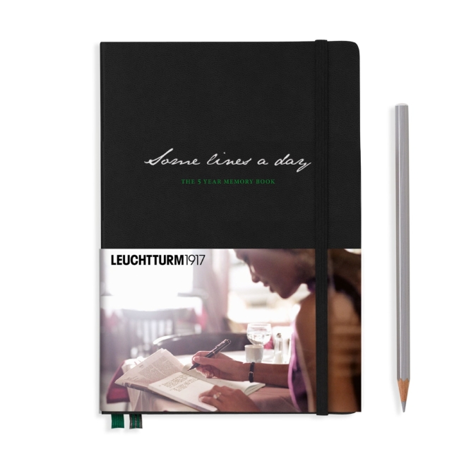 Блокнот воспоминаний Leuchtturm1917 "Несколько строк в день" A5 (14.5x21см.) 80г/м2 - 365 стр., твердая обложка, цвет: Черный