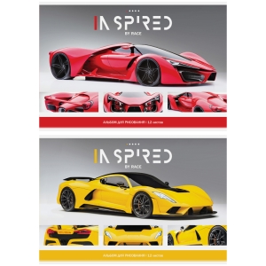Альбом для рисования 12л., А4, на скрепке ArtSpace "Авто. Inspired by race"