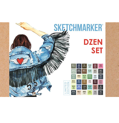 Набор маркеров для скетчей Sketchmarker "Dzen" 36 цветов, 6 линеров, альбом купить в магазине маркеров ArtCraft.Space с доставкой по всему миру
