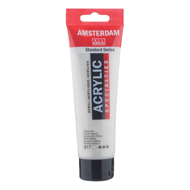 Краска акриловая Amsterdam туба 120мл №817 Белый перламутровый