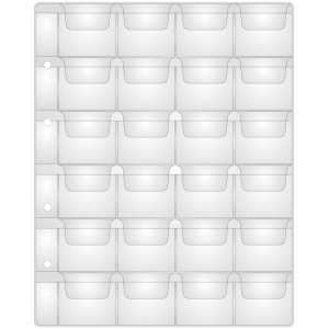 Лист для альбома OfficeSpace "Optima" на 24 монеты 44*40, 120мкм