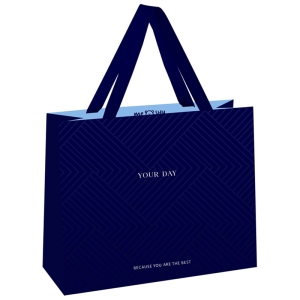 Пакет подарочный 23*18*10см MESHU "Indigo Hills", отд. фольгой, выб. лак, матовая ламинация