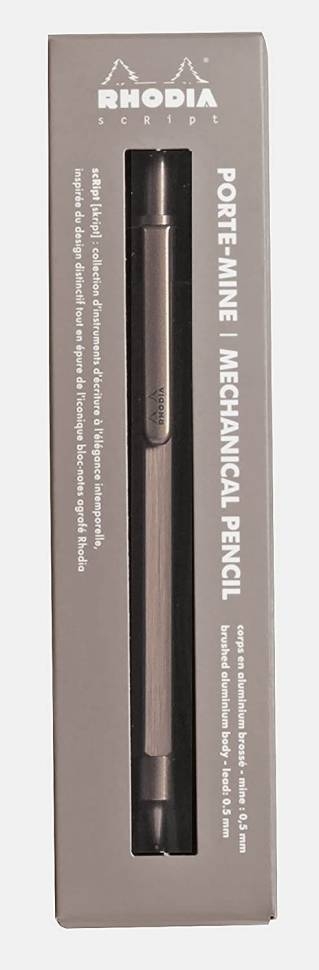 Карандаш механический Rhodia script, корпус алюминиевый розовое дерево, 0,5 мм 9395C,