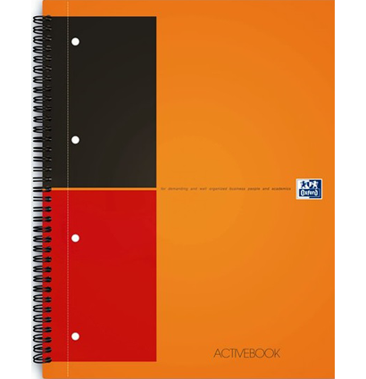 Бизнес-тетрадь OXFORD International ActiveBook A4+ 80л линейка двойная спираль разделитель пластиков,