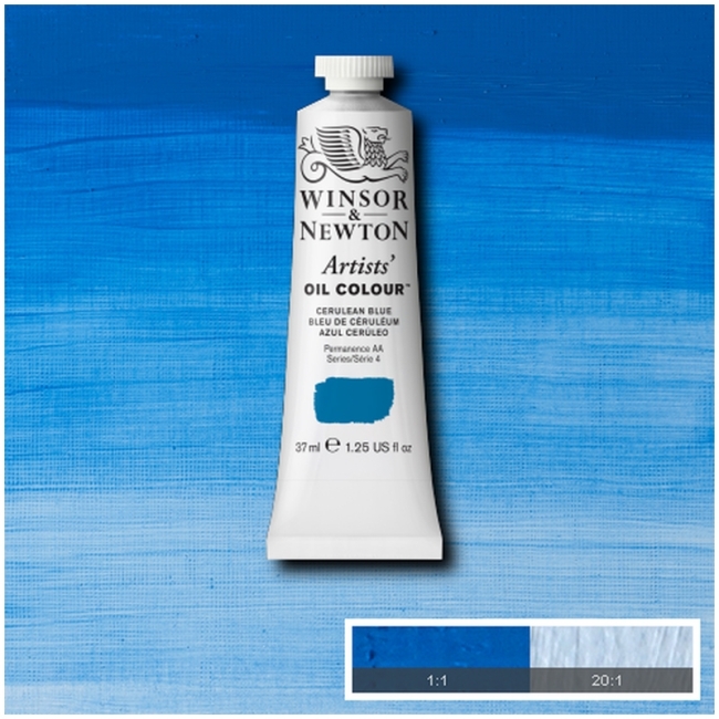 Масляные художественные краски, 37 мл, лазурь