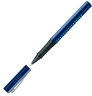 Ручка капиллярная Faber-Castell "Grip 2010", синяя, светло-голубой корп.