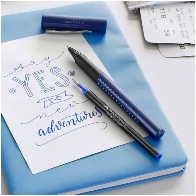 Ручка капиллярная Faber-Castell Grip 2010 синий корпус, синие чернила купить в магазине ArtCraft.Space с доставкой по всему миру Ручка капиллярная Faber-Castell Grip 2010 синий корпус, синие чернила купить в магазине ArtCraft.Space с доставкой по всему миру