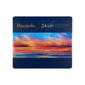Набор цветных карандашей Finenolo 24 цвета в металлическом пенале