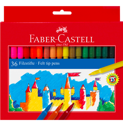 Фломастеры Faber-Castell смываемые с ткани 36 цветов с круглым наконечником купить в магазине маркеров ArtCraft.Space с доставкой по РФ и СНГ Фломастеры Faber-Castell смываемые с ткани 36 цветов с круглым наконечником купить в магазине маркеров ArtCraft.Space с доставкой по РФ и СНГ