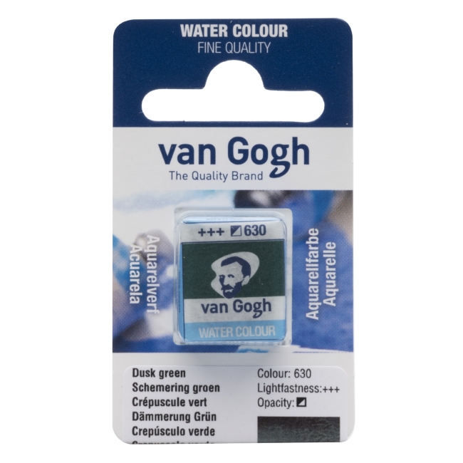 Краска акварельная Van Gogh кювета №630 Сумеречно-зеленый