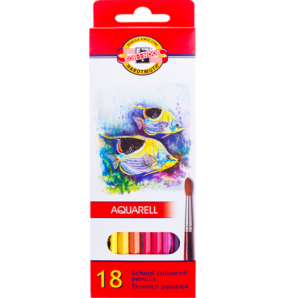 Карандаши акварельные Koh-I-Noor Рыбы набор 18 цветов купить в художественном магазине ArtCraft.Space с доставкой Карандаши акварельные Koh-I-Noor Рыбы набор 18 цветов купить в художественном магазине ArtCraft.Space с доставкой