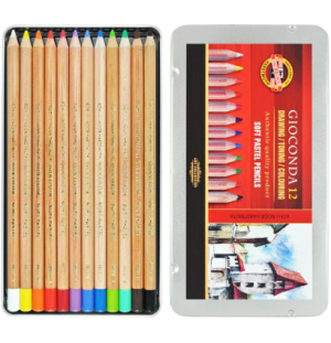 Пастельные карандаши Koh-I-Noor "Gioconda" 12цв., метал. пенал