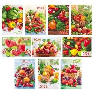 Календарь карманный OfficeSpace "Сад и огород", блестки, ассорти, 2024г.