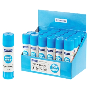 Клей-карандаш OfficeSpace, 08г, дисплей, ПВА Клей-карандаш OfficeSpace, 08г, дисплей, ПВА