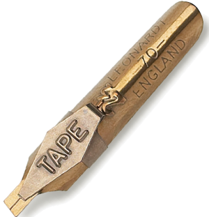 Перо Manuscript Tape 2,5мм Бронзовое с наконечником,