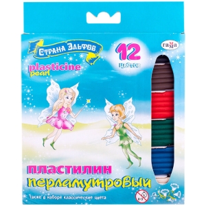 Пластилин Гамма "Страна эльфов", 12 цветов, 120г, перламутровый, со стеком, картон, европодвес