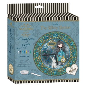 Алмазная мозаика Origami "Алмазные узоры. Часы. Santoro", d20см, европодвес