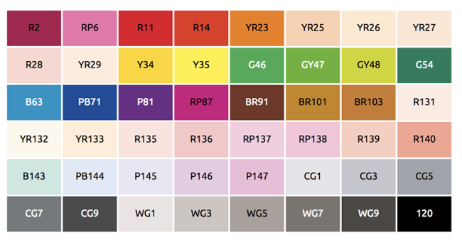 Купить большой набор маркеров для скетчинга Touch Twin Brush 48 штук палитра базовые цвета в магазине товаров для скетчинга ArtCraft.Space с доставкой по РФ