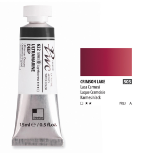 Краска акварельная SH PWC туба 15мл №503 (A) кармин, Краска акварельная SH PWC туба 15мл №503 (A) кармин,