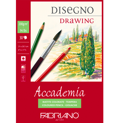 Альбом Fabriano Accademia Drawing для гуаши и цветных карандашей А3 / 30 листов / 200 гм купить в магазине товаров для рисования ArtCraft.Space с доставкой по РФ и СНГ