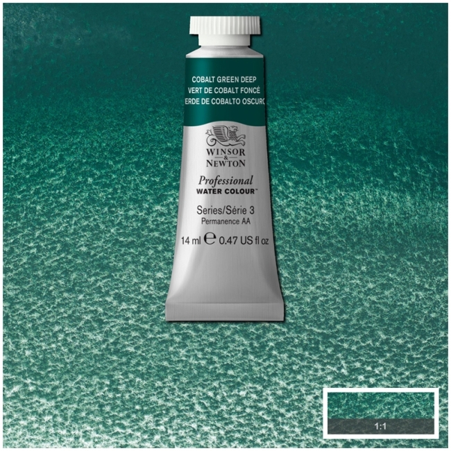 Акварель художественная, 14 мл, COBALT GREEN DEEP
