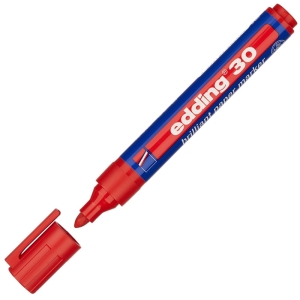 Маркер пигментный Edding "E-30/002" красный, пулевидный, 1,5-3,0мм