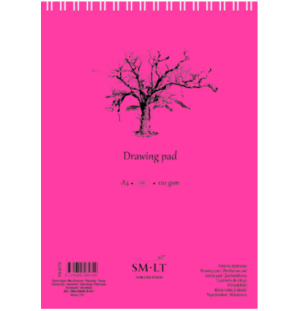 Альбом SMLT Art Authentic Drawing 120г/м2 А5 60л белый спираль,