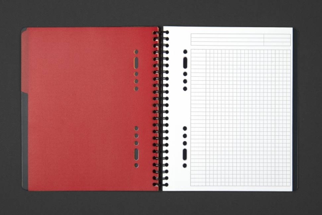 Бизнес-тетрадь OXFORD International ActiveBook A5+ 80л  клетка двойная спираль пластиковая обложка,