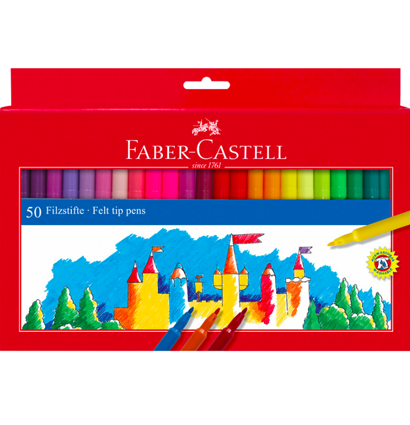 Фломастеры Faber-Castell смываемые с ткани 50 цветов с круглым наконечником купить в магазине маркеров ArtCraft.Space с доставкой по РФ и СНГ Фломастеры Faber-Castell смываемые с ткани 50 цветов с круглым наконечником купить в магазине маркеров ArtCraft.Space с доставкой по РФ и СНГ