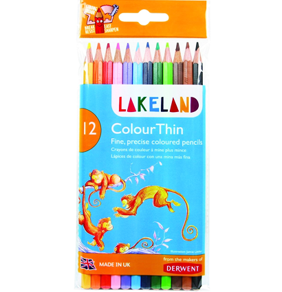 Набор цветных карандашей Derwent Lakeland Colour Thin 12 цветов купить в художественном магазине ArtCraft.Space