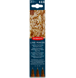 Набор капиллярных ручек Line Maker 3шт сепия