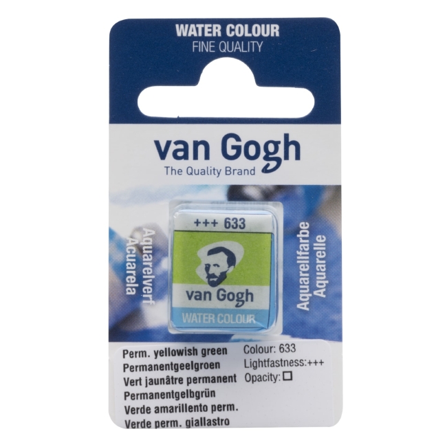 Краска акварельная Van Gogh кювета №633 Желто-зеленый устойчивый