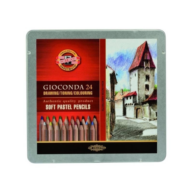 Набор пастельных карандашей Gioconda Koh-I-Noor 24 цвета в кейсе купить в художественном магазине ArtCraft.Space с доставкой по всему миру