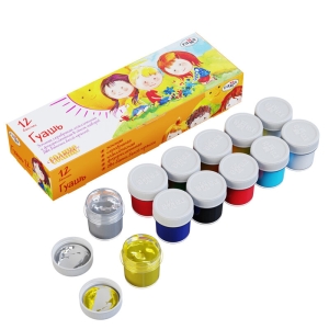 Гуашь Гамма "Оранжевое солнце", 10 цветов+2 белых, 20мл, картон. упак.