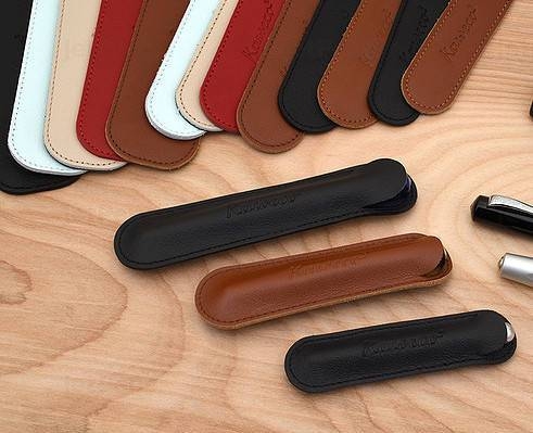 Чехол KAWECO ECO для 2 ручек Sport кожаный коричневый,