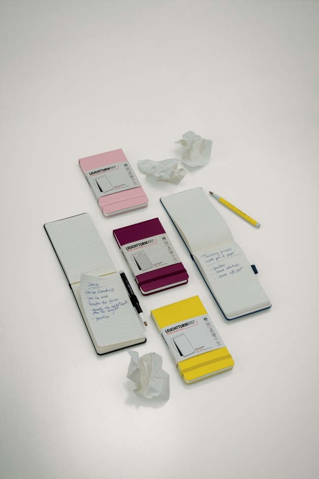 Блокнот Leuchtturm1917 Portrait Pocket A6 (9x15см.) 80г/м2 - 184 стр. в линейку, твердая обложка, цвет: Красный Портвейн