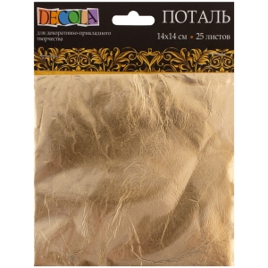 Поталь Decola, золото, 14*14см, 25 листов