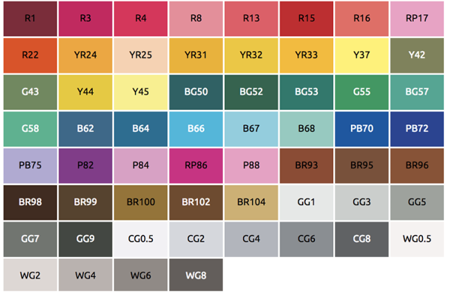 Купить большой набор маркеров для скетчинга Touch Twin Brush 60 штук палитра базовые цвета в магазине товаров для скетчинга ArtCraft.Space с доставкой по РФ