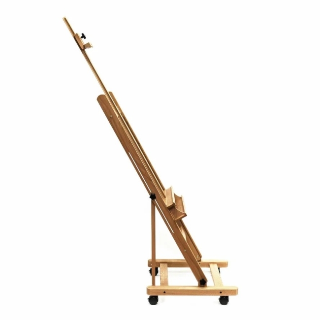Студийный мольберт Малевичъ МЛ-29 для больших полотен на колесиках с поворотным механизмом купить в художественном магазине ArtCraft.Space с доставкой по РФ и СНГ