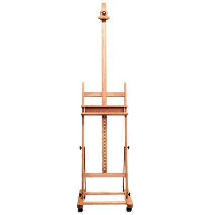 Студийный мольберт Малевичъ МЛ-29 для больших полотен на колесиках с поворотным механизмом купить в художественном магазине ArtCraft.Space с доставкой по РФ и СНГ
