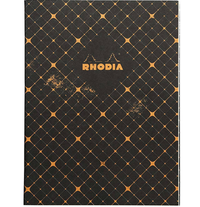 Блокнот Rhodia HERITAGE, А5, черный quadrille, мягкая обложка, клетка, 32л, кремовый, 90г/м2, сшивка,