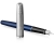 Ручка перьевая Parker "Sonnet Sand Blasted Metal&Blue Lacquer" черная, 0,8мм, подар. уп.