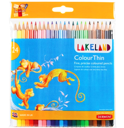 Набор цветных карандашей Derwent Lakeland Colour Thin 24 цвета купить в художественном магазине ArtCraft.Space