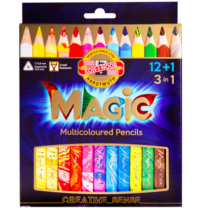 Набор толстых цветных карандашей Koh-I-Noor Magic 13 цветов купить в художественном магазине ArtCraft.Space