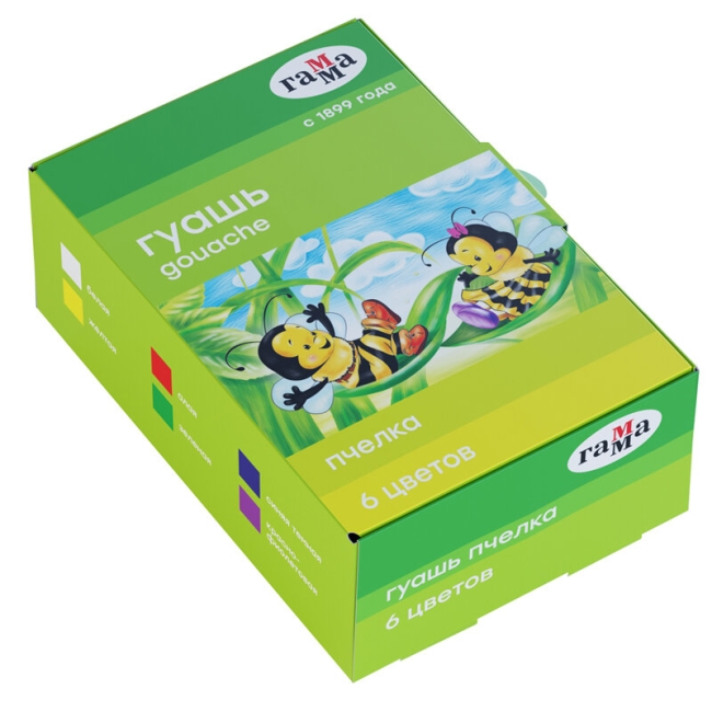 Гуашь Гамма "Пчелка" набор красок 6 цветов в банках 20 мл купить в художественном магазине ArtCraft.Space с доставкой по всему миру Гуашь Гамма "Пчелка" набор красок 6 цветов в банках 20 мл купить в художественном магазине ArtCraft.Space с доставкой по всему миру